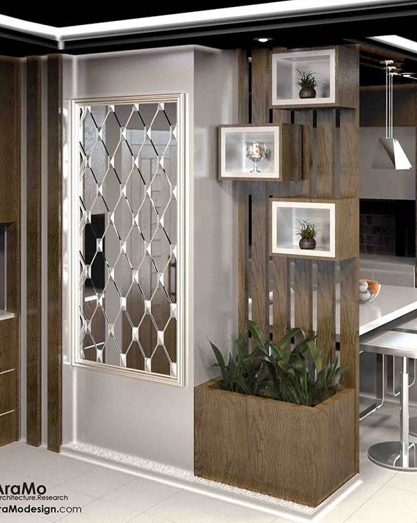 طراحی کابینت آشپزخانه و تی وی روم