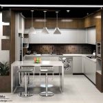طراحی کابینت آشپزخانه و تی وی روم آقای صفایی